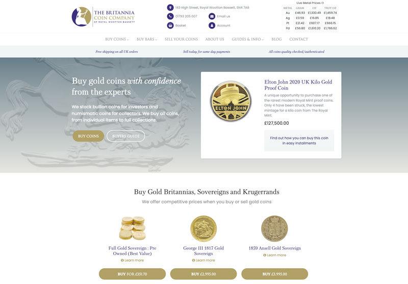 Britannia Coin Company Browser Image