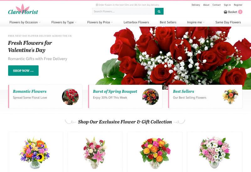Clare Florist Browser Image