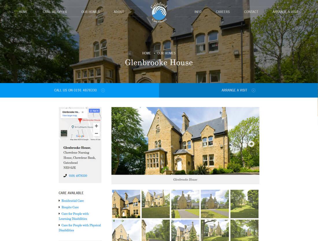 Gainford Care Homes Browser Image