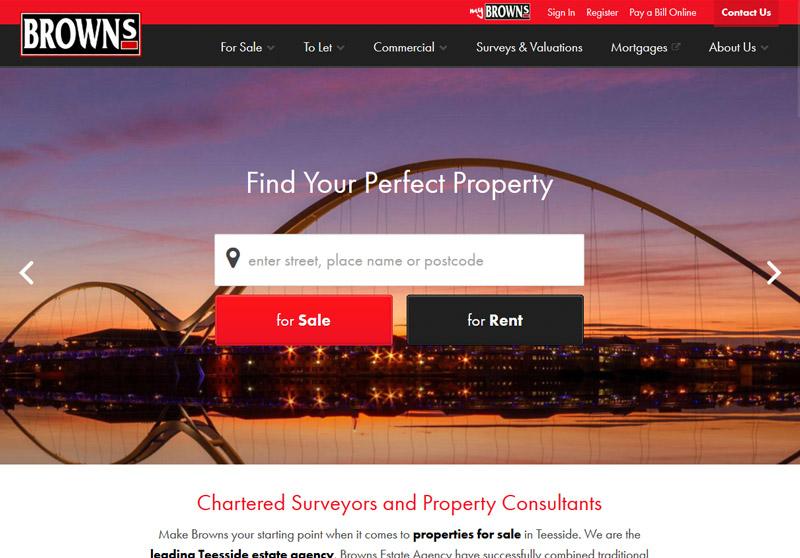 Browns Estate Agency Browser Image