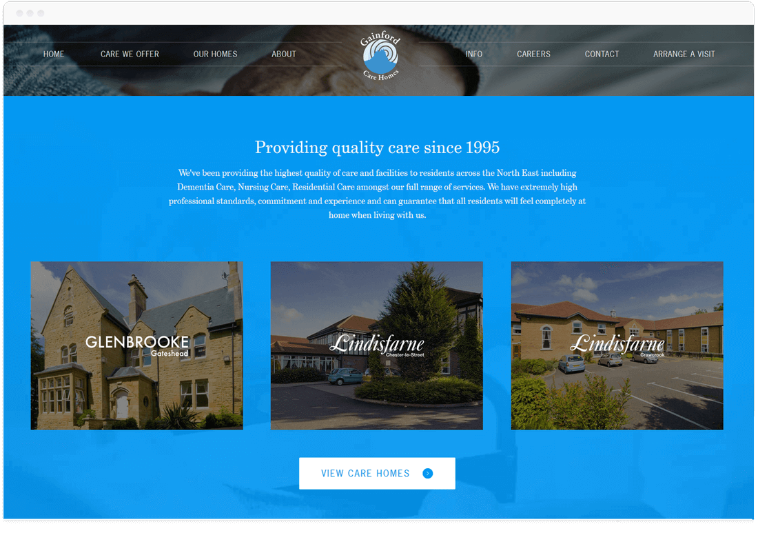 Gainford Care Homes Laptop Image