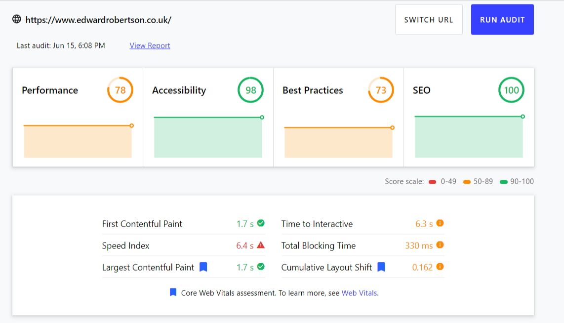 A web dev report