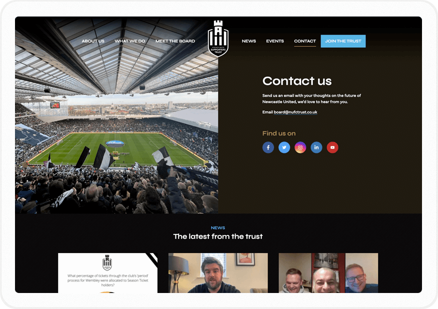 Newcastle United Supporters Trust Laptop Image