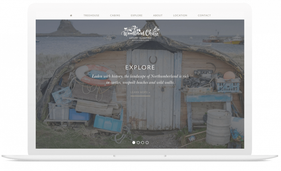 site for luxury holiday destination Woodland Chase Glamping Edward Robertson